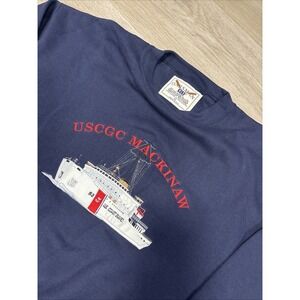 Vintage Oarsman 913 Coast Guard Mackinaw WAGB 83 Crew Sweatshirt  XL Made USA